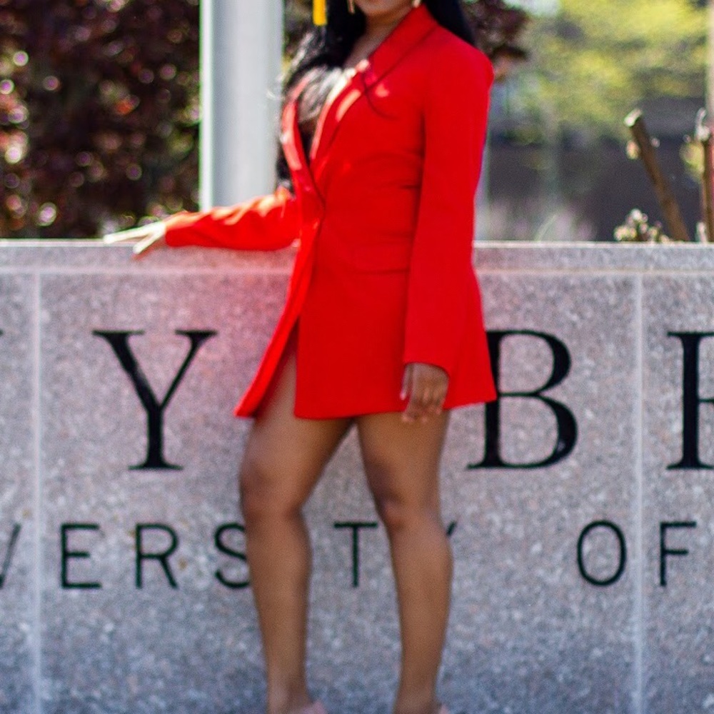 Lovers & Friends Deep V Blazer Dress